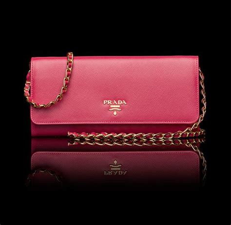 prada pink wallet chain|prada bifold wallets for women.